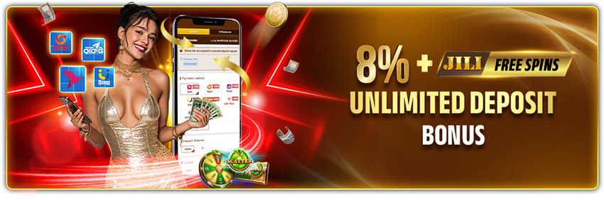 8 Extra Unlimited Deposit Bonus