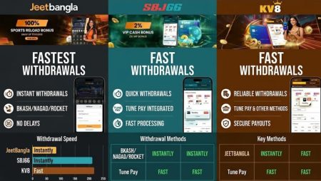 Which Betting Site Offers Fastest Withdrawals: JeetBangla, SBJ66 or KV8?